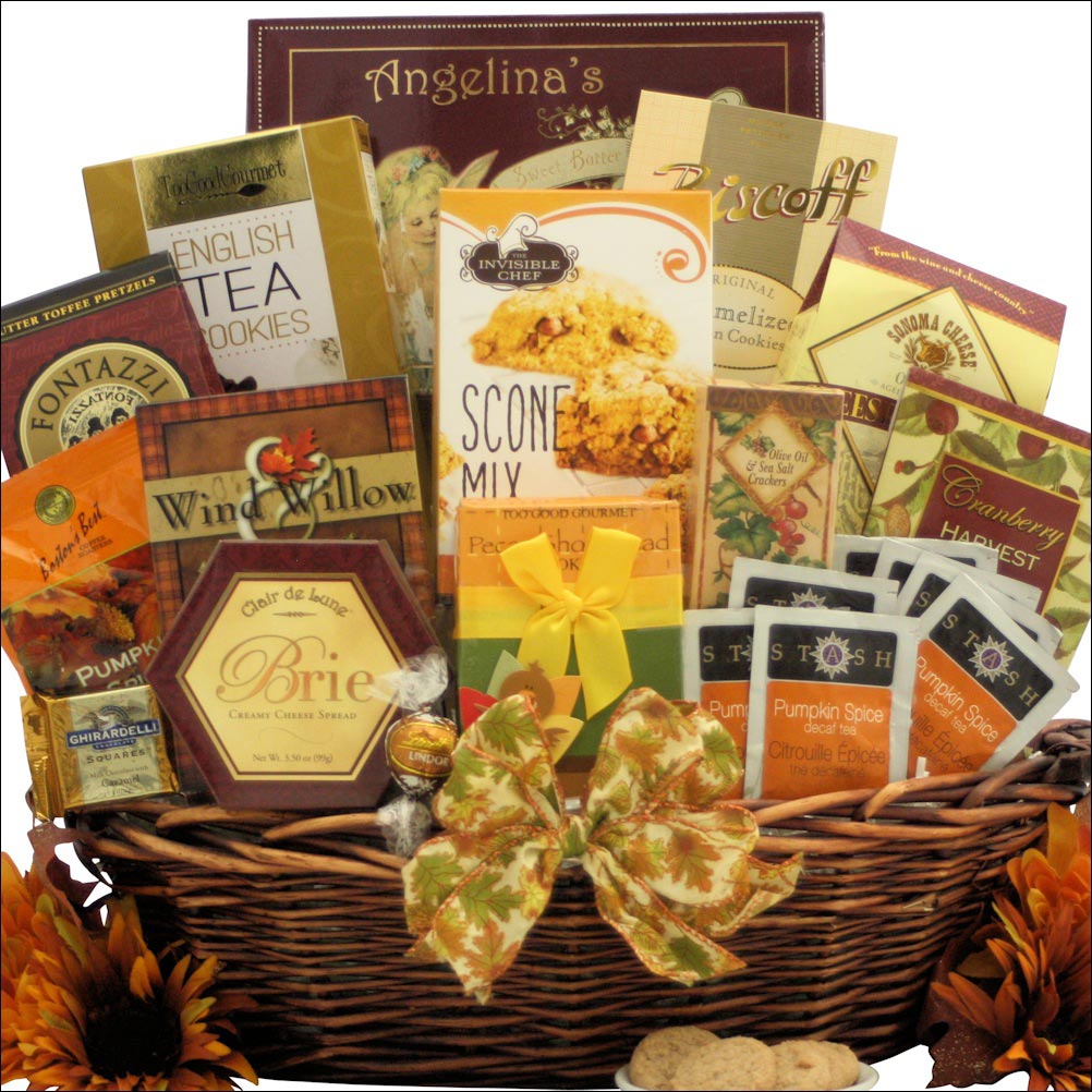 Thanksgiving gift basket for gourmets